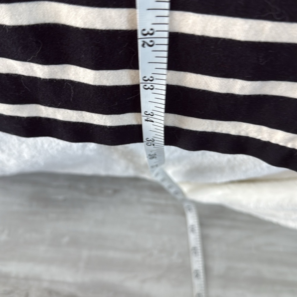J. Crew Black and White Striped Ruffle Sleeve Dress Size Small Midi 100% Cotton - Picture 10 of 11